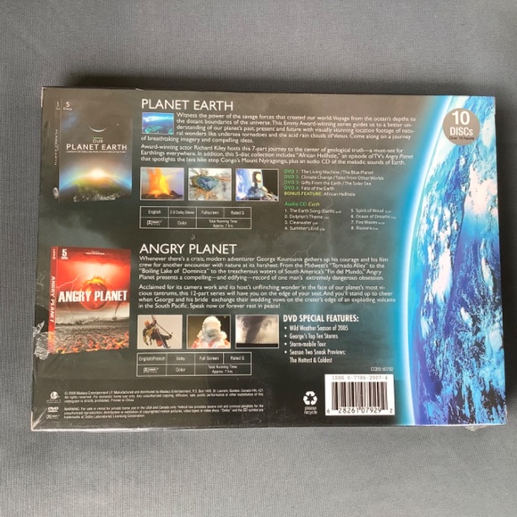 OUR PLANET contains PLANET EARTH (4 DVDs + 1 CD) and ANGRY PLANET (5 DVDs) - Picture 2 of 3